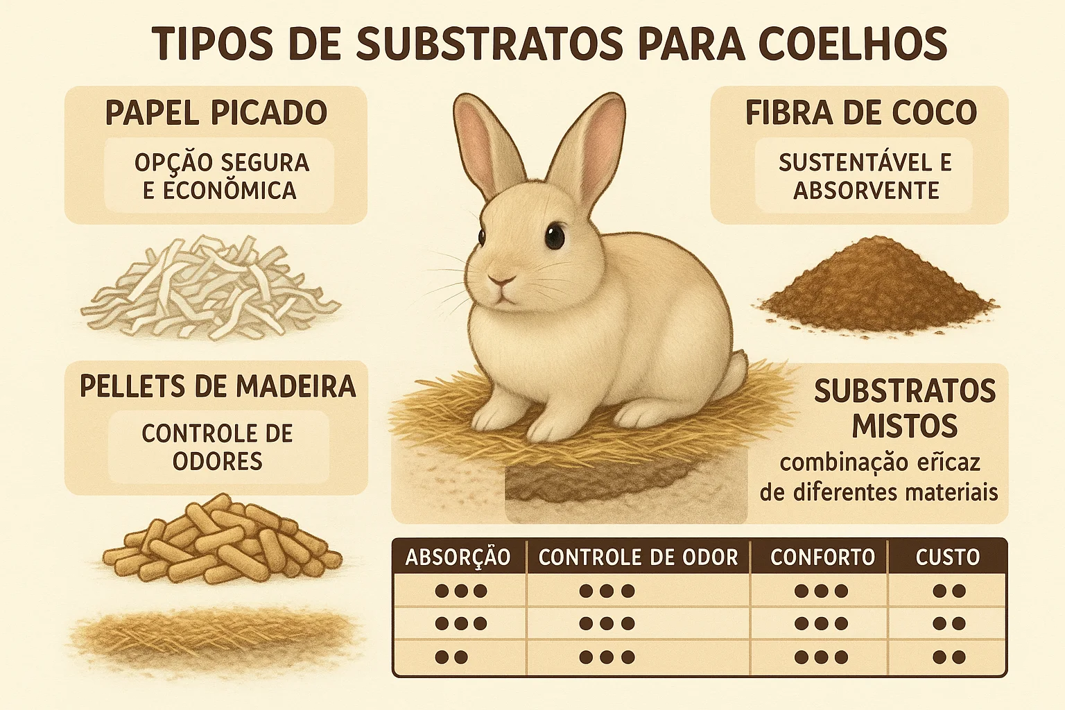 Melhor-substrato-para-gaiola-de-coelho